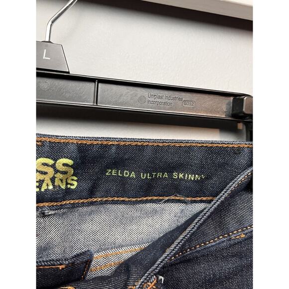 Express Zelda Ultra Skinny Jeans Womens 2 Low‎ Rise Dark Wash Blue Stretch Denim - Picture 4 of 10